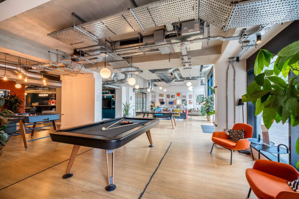 Communal games area, part of an AirBnB photo shoot