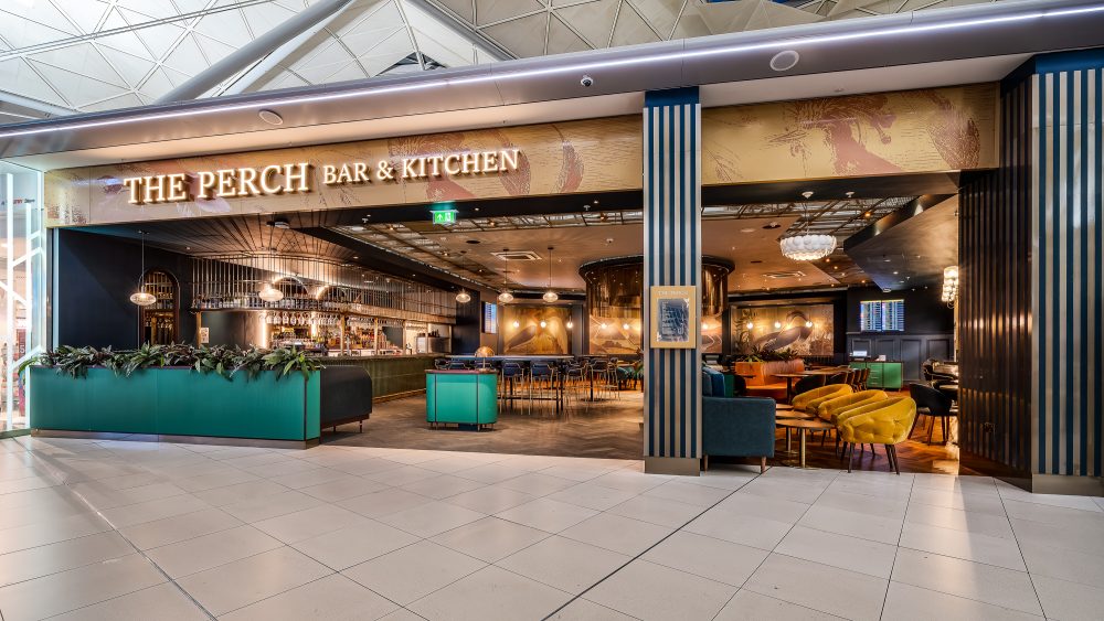 Entrance to bar in London airport