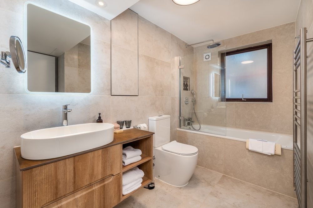 Bathroom in London luxury serviced apartment