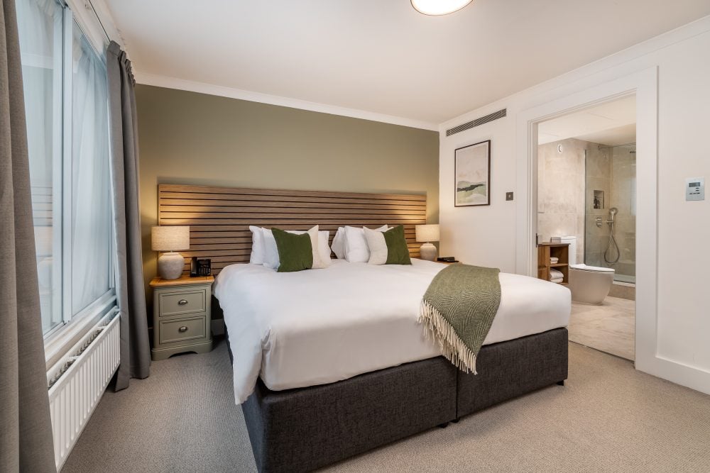 Bedroom in luxury London serviced apartment