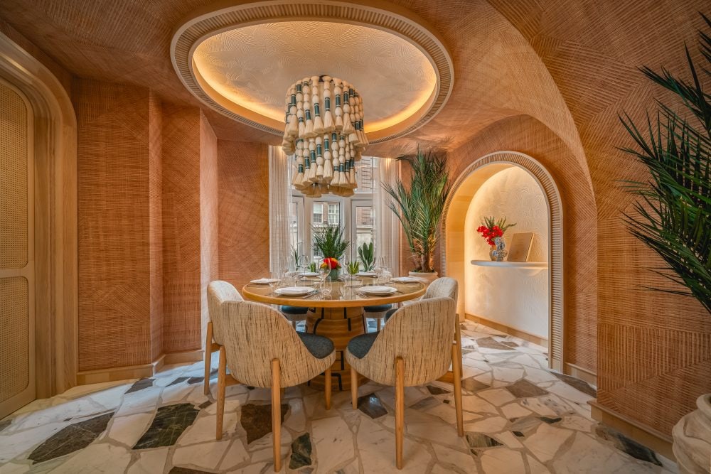Private dining room in Nammos Mayfair